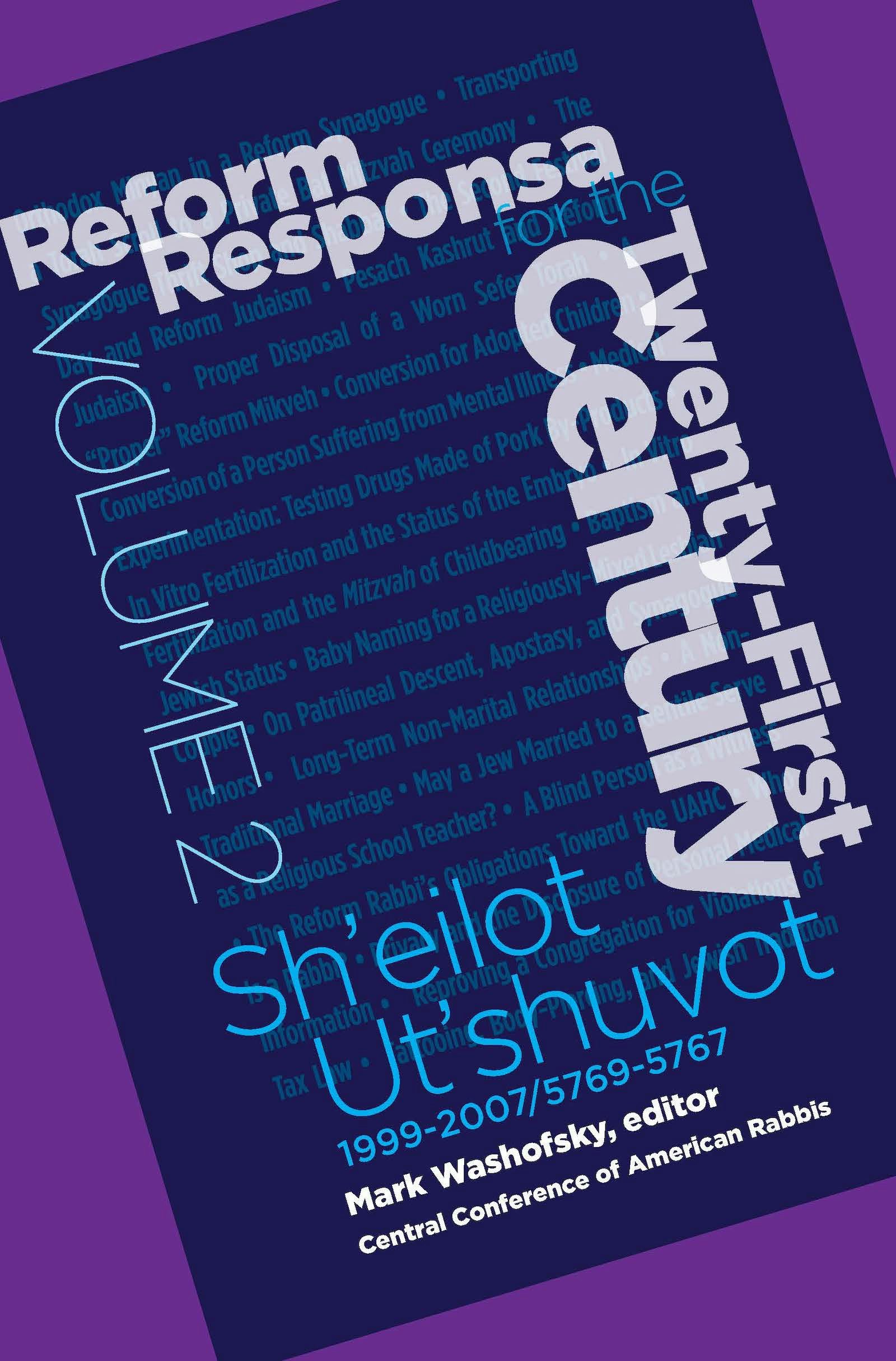 Cover of 'Reform Responsa for the Twenty-First Century, Volume 2' by Mark Washofsky 