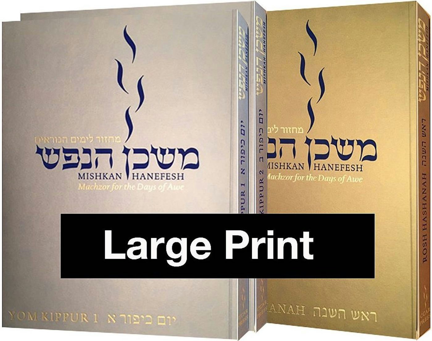Cover of 'Mishkan HaNefesh, Large Print Edition (3 Vols.)' by Rabbi Edwin C. Goldberg, Rabbi Janet  Marder, Rabbi Sheldon Marder, Rabbi Leon  Morris, Rabbi Elaine S. Zecher, Cantor Evan Kent, Rabbi Peter Berg and Rabbi Hara  E. Person 