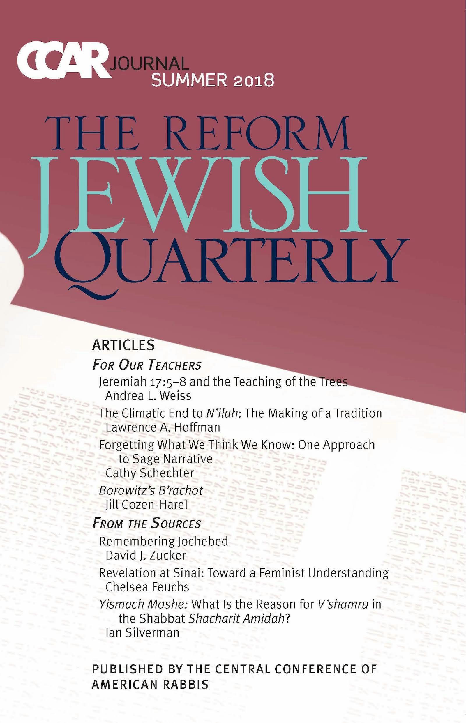 Cover of 'CCAR Journal - Summer 2018' by Rabbi Paul Golomb 