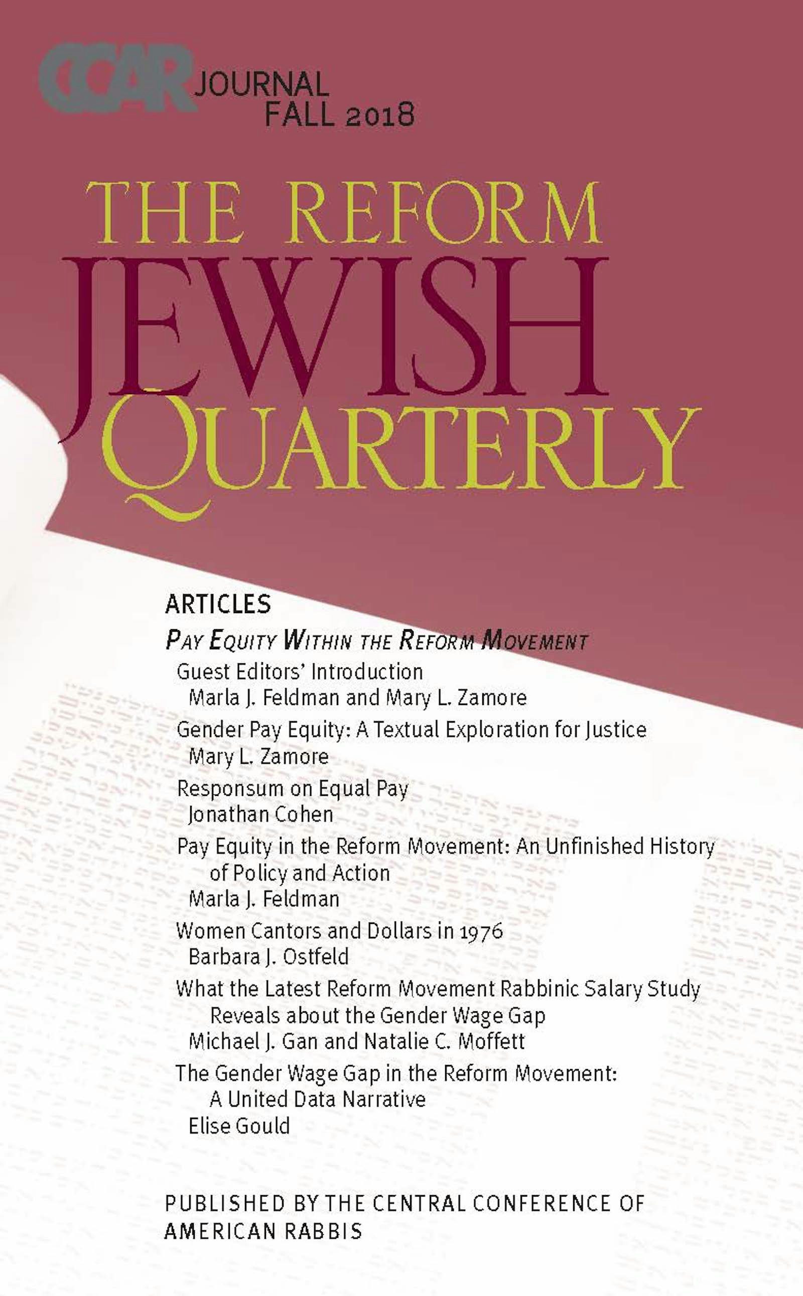 Cover of 'CCAR Journal - Fall 2018' by Rabbi Paul Golomb, Rabbi Marla J. Feldman and Rabbi Mary L. Zamore 