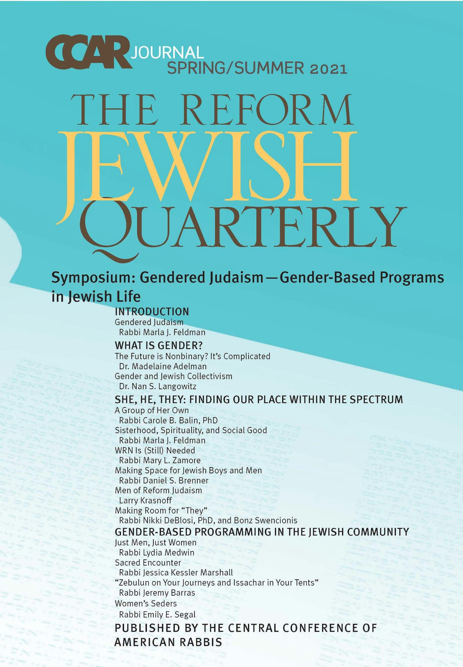 Cover of 'CCAR Journal - Spring/Summer 2021' by Elaine Rose Glickman 