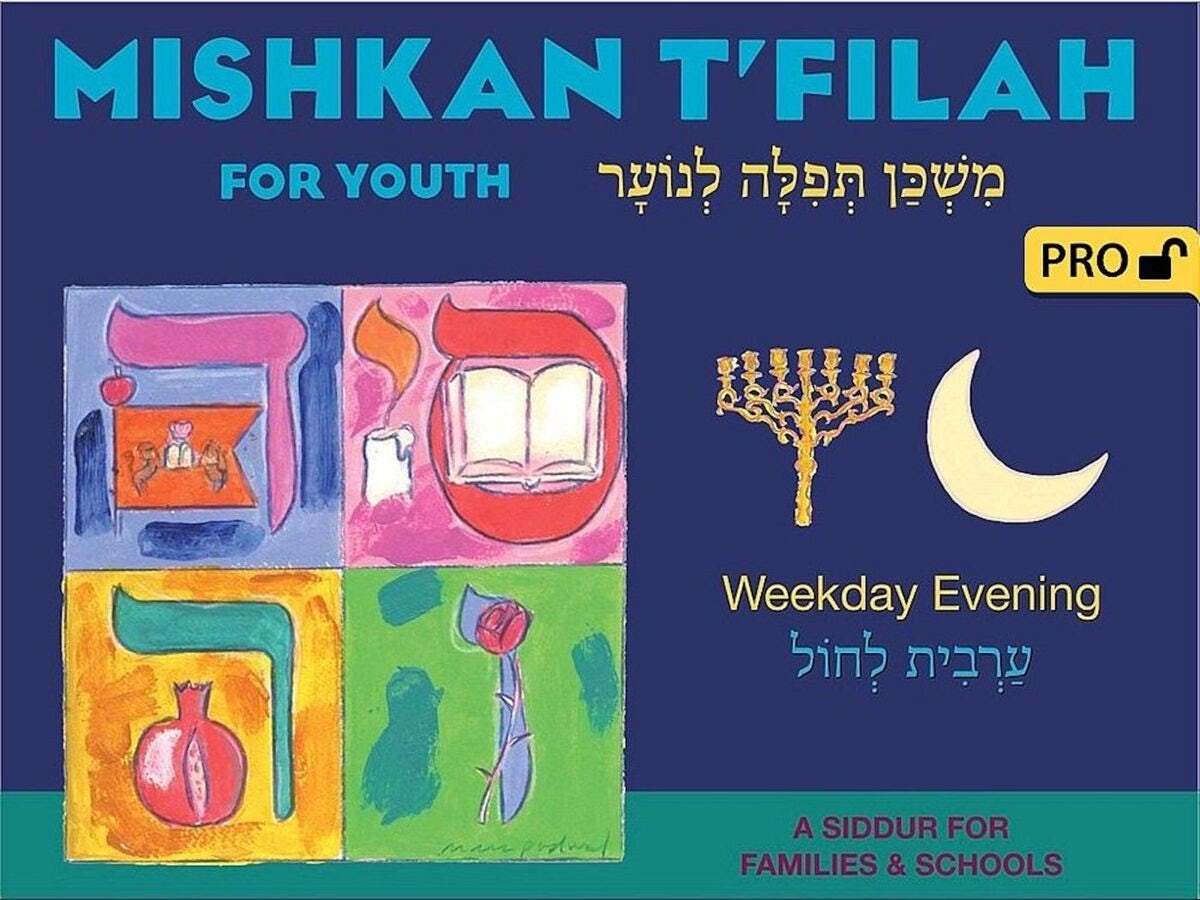 Cover of 'Mishkan Tfilah for Youth Visual Tfilah (Weekday Eve Pro)' by Paula Feldstein and Mark Podwal 