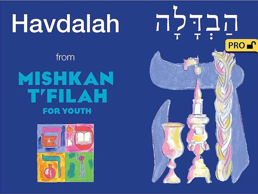 Cover of 'Mishkan Tfilah for Youth Visual Tfilah (Havdalah Pro)' by Rabbi Paula Feldstein and Mark  Podwal 