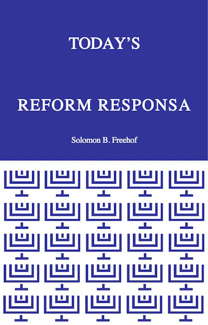 Cover of 'Todays Reform Responsa - PDF Electronic Version' by Solomon B. Freehof 