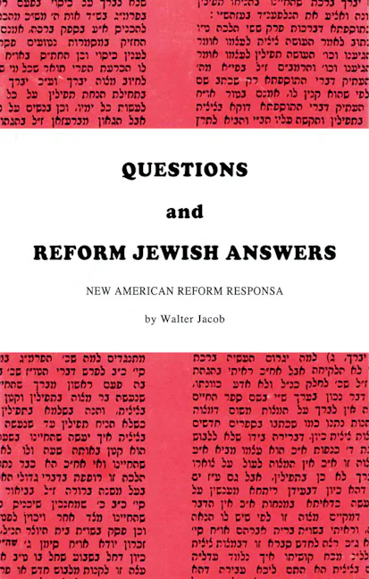 Cover of 'Questions and Reform Jewish Answers - PDF Electronic Version' by Walter Jacob 