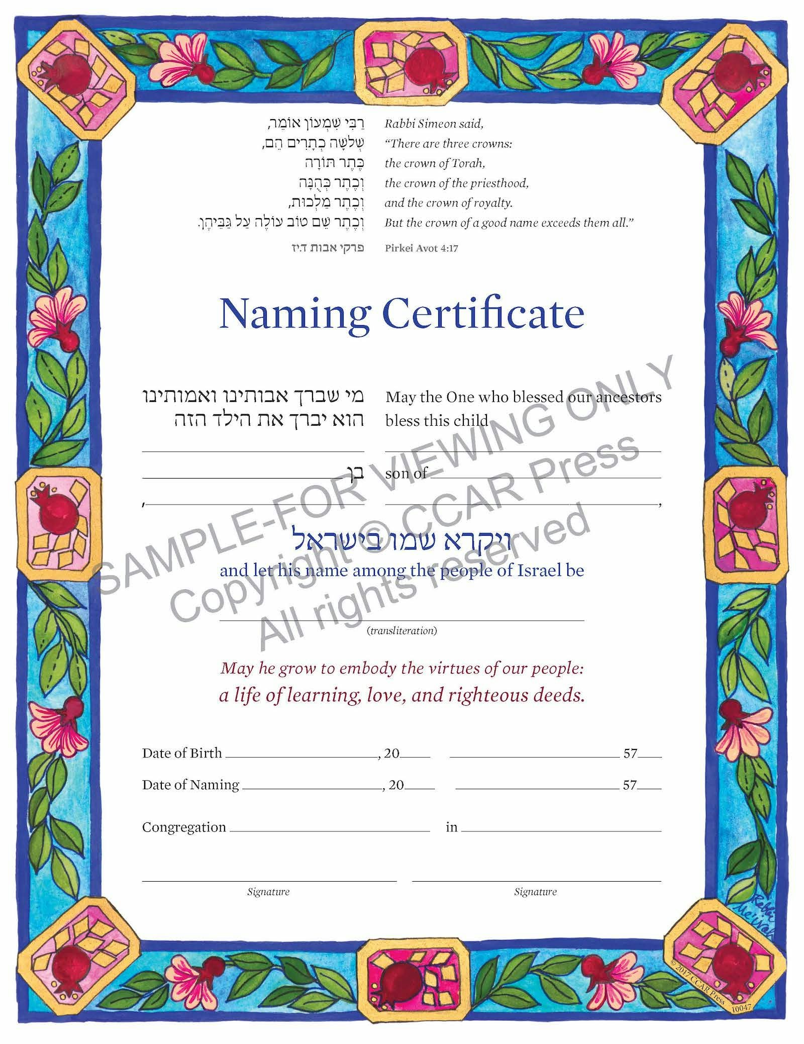 Cover of 'Child Naming - Boy, Single - Certificate (PDF Download)' 
