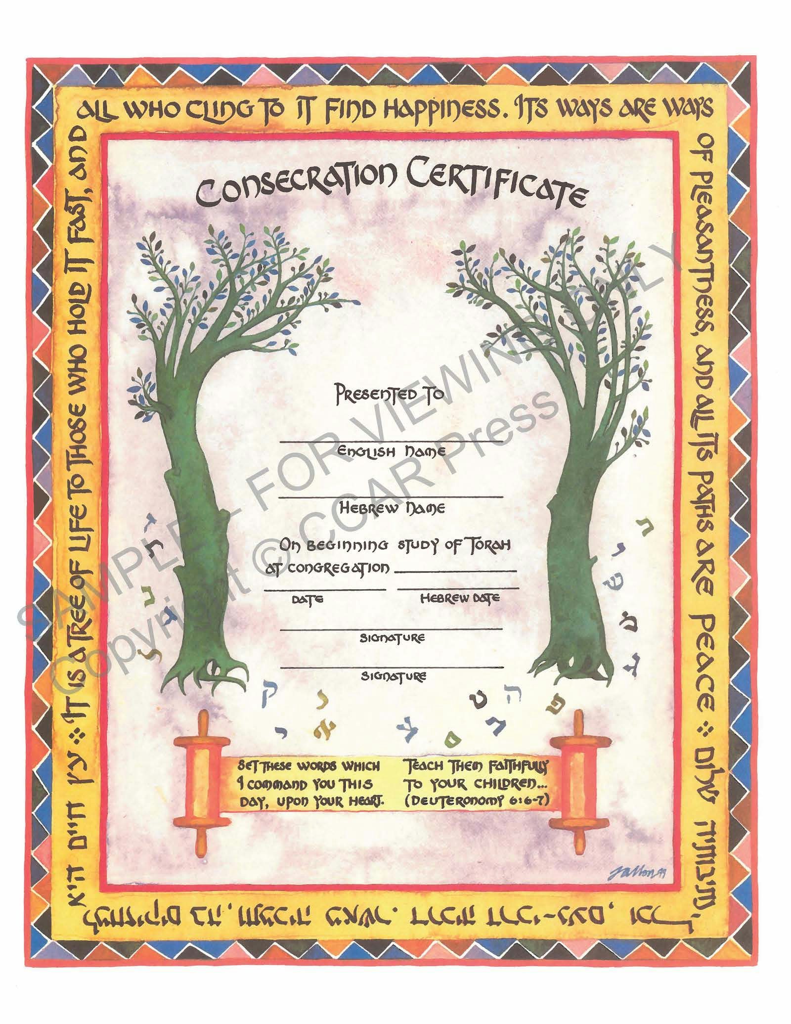 Cover of 'Consecration, Single, Illuminated - Certificate (PDF Download)' 