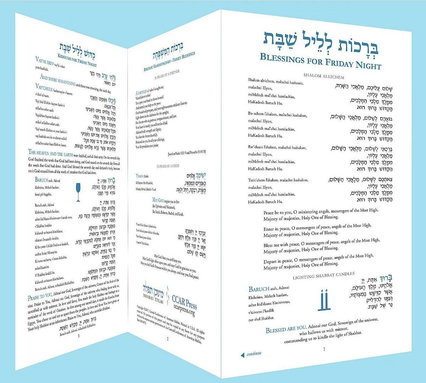 Cover of 'Shabbat Table Card' by CCAR Press 