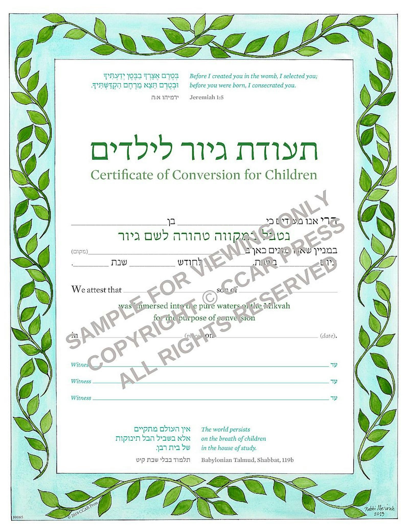 Cover of 'Child Conversion, Male - Certificate' 