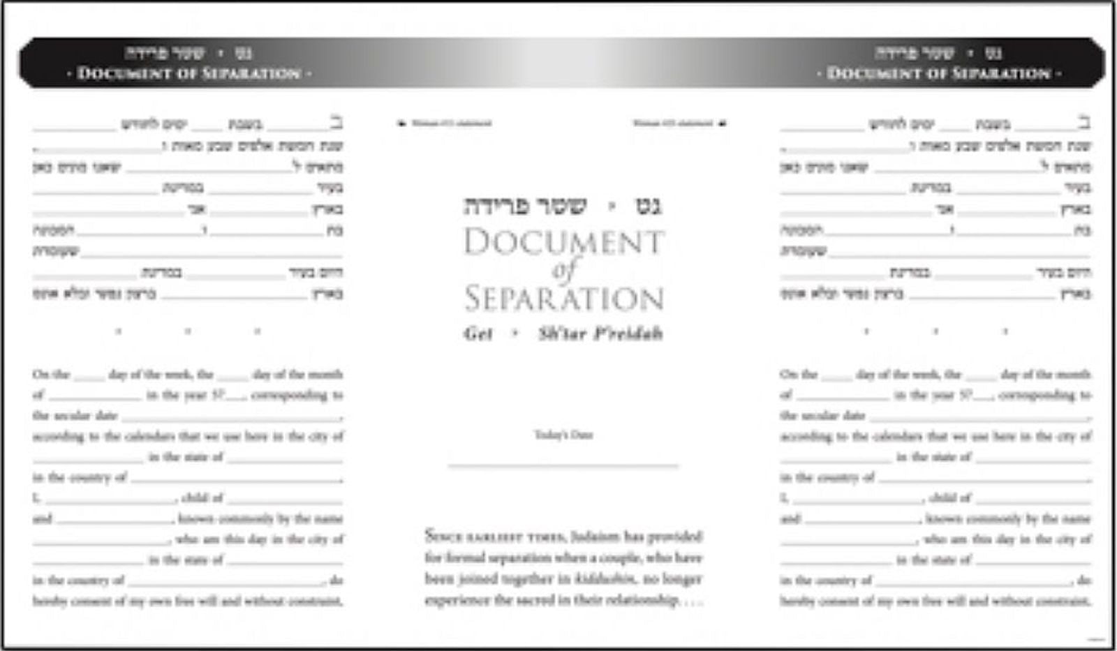 Cover of 'Document of Separation, Woman-Woman - Certificate' by no author 