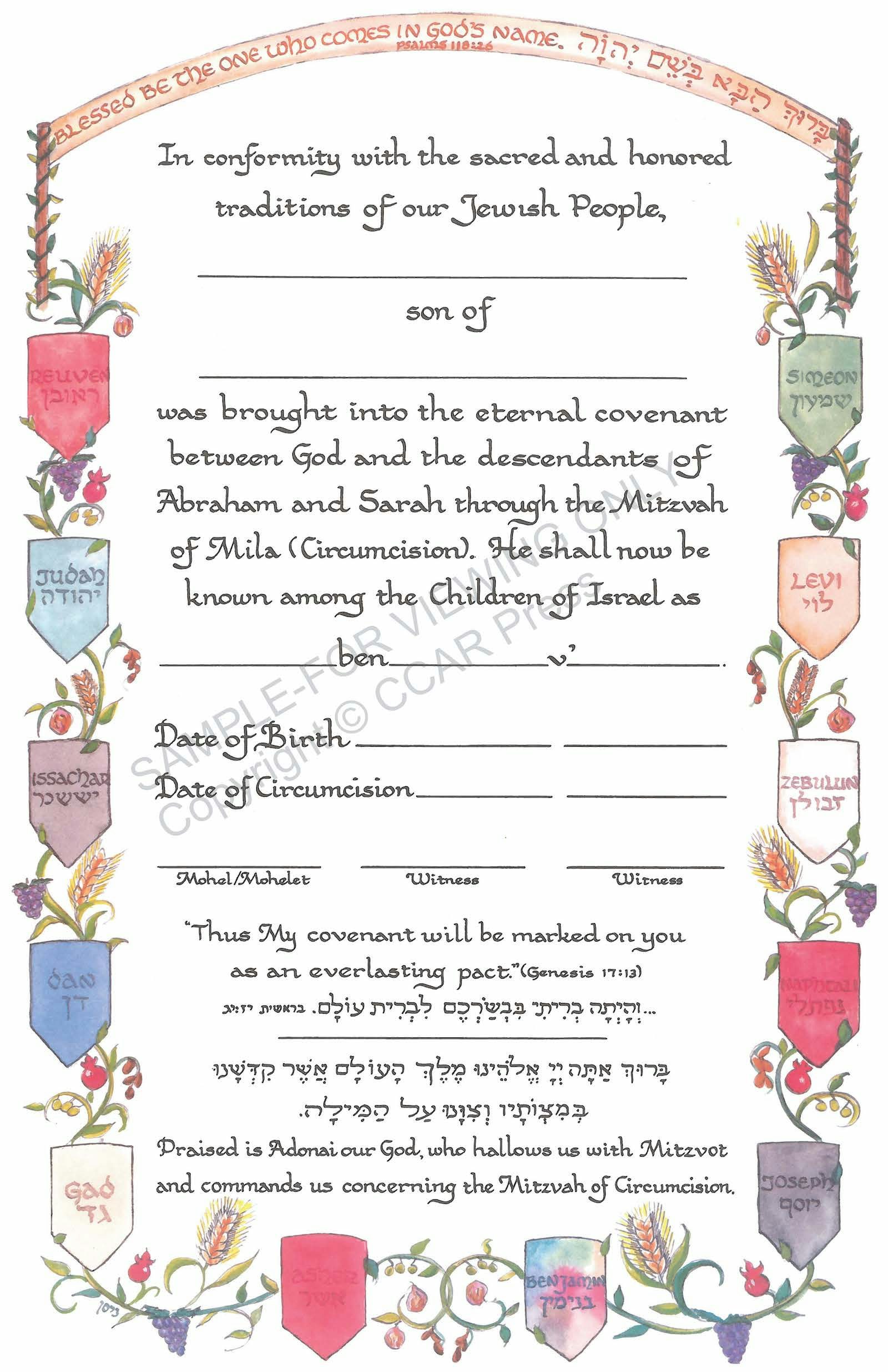 Cover of 'Berit Mila, Double, Illuminated  - Certificate' 