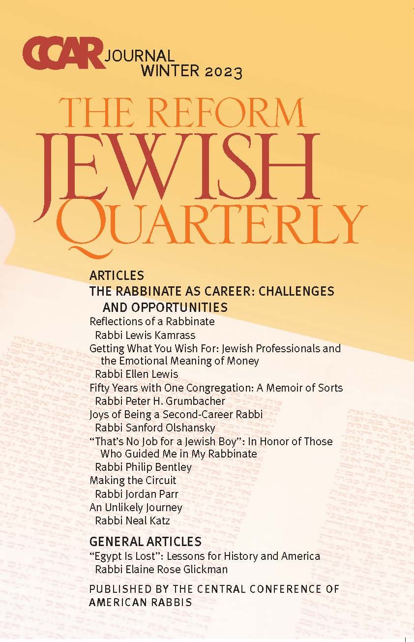 Cover of 'CCAR Journal - Winter 2023' by Rabbi Edwin C. Goldberg 