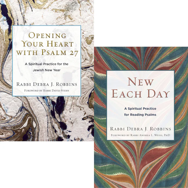 Cover of 'Bundle: New Each Day + Opening Your Heart with Psalm 27' by Rabbi Debra J. Robbins 