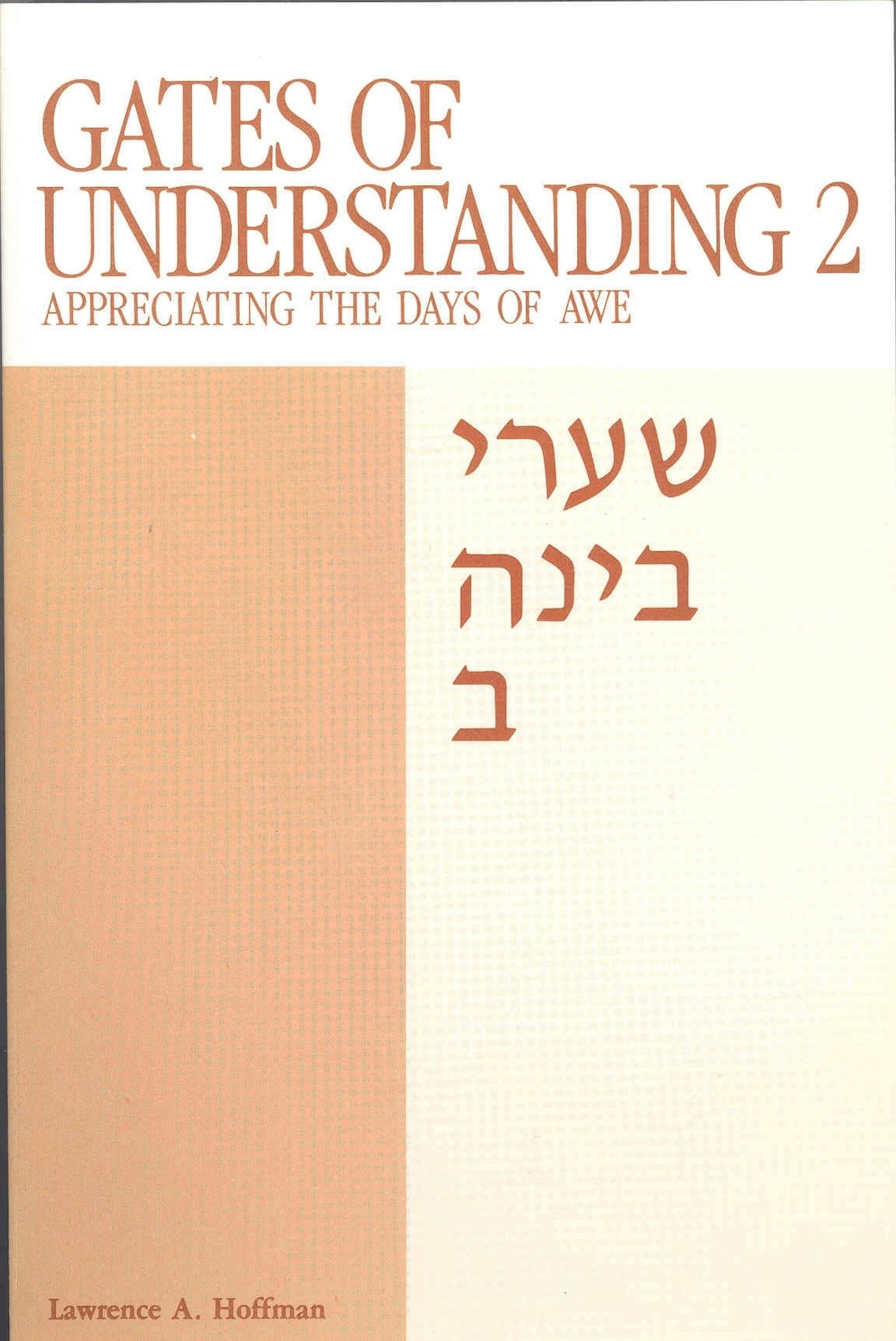 Cover of 'Gates of Understanding: Shaarei Bina - Vol. II' by Rabbi Lawrence  A. Hoffman 