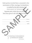 Document of Separation, Woman-Woman - Certificate - interior image
